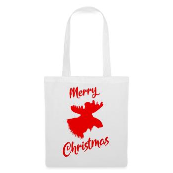 Elch Weihnachten - Stoffbeutel - Weiß - Vorne