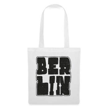 Berlin Design Hauptstadt Souvenir Berliner - Stoffbeutel - Weiß - Vorne