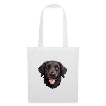Lockig beschichteter Retriever Hund Rasse Aquarell Cartoo - Stoffbeutel - Weiß - Vorne