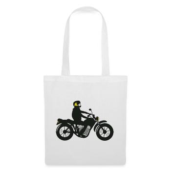motorradfahrer - Stoffbeutel - Weiß - Vorne