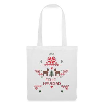 Feliz Navidad Weihnachten - Stoffbeutel - Weiß - Vorne