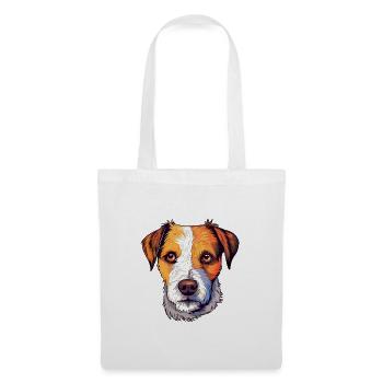 Parson Russell Terrier Hunderasse Aquarell Cartoo - Stoffbeutel - Weiß - Vorne