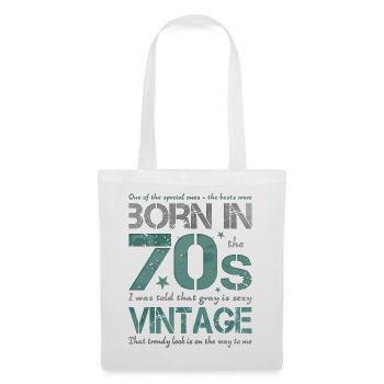 70s die Siebziger Jahre 70's 70er - Stoffbeutel - Weiß - Vorne