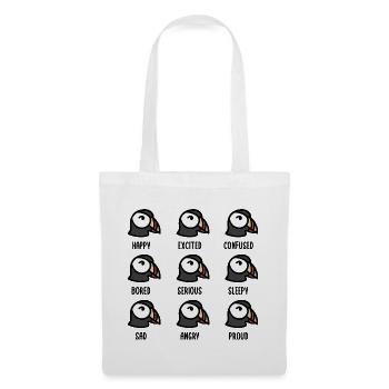 Papageitaucher Emotionen Papageientaucher Puffin - Stoffbeutel - Weiß - Vorne