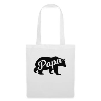 Vater Bär – Geschenk für Väter - Stoffbeutel - Weiß - Vorne