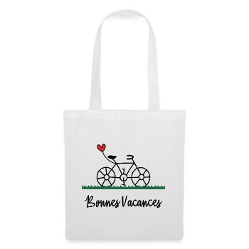 FAHRRAD. FEIERTAG. ES LEBE DIE FERIEN. FEIERTAG - Stoffbeutel - Weiß - Vorne