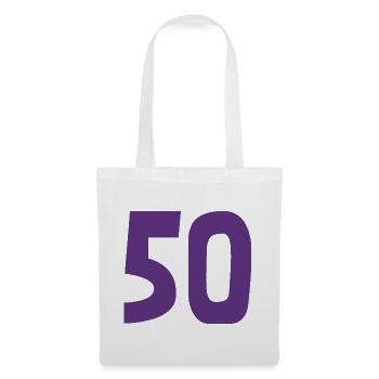 50. 50 JAHRE. 50-JÄHRIGES JUBILÄUM. 50-JÄHRIGES JUBILÄUM. - Stoffbeutel - Weiß - Vorne