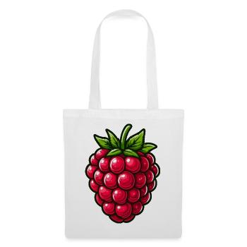 Himbeere, Obst - Stoffbeutel - Weiß - Vorne