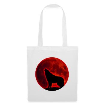 Wolf Vollmond - Stoffbeutel - Weiß - Vorne
