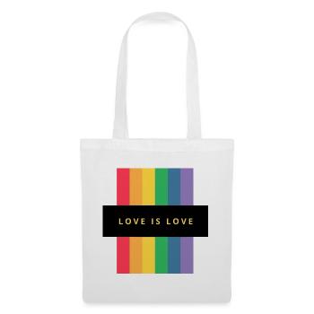 Liebe in allen Farben! LGBTQ+ - Stoffbeutel - Weiß - Vorne