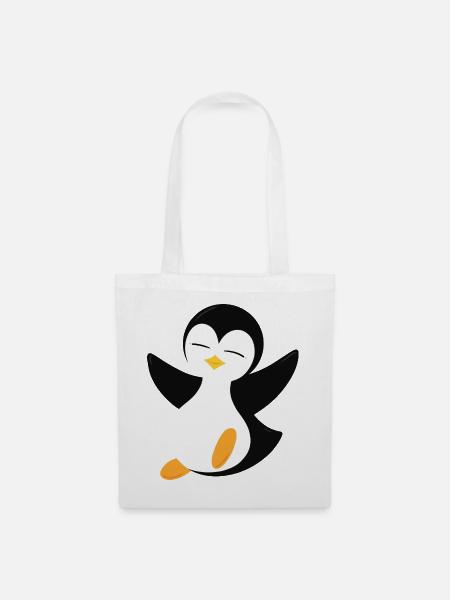 Pinguin - Stoffbeutel - Weiß