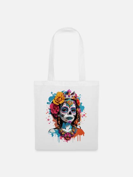 La Catrina - Stoffbeutel - Weiß