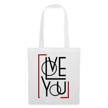 Love you I love you - Stoffbeutel - Weiß - Vorne