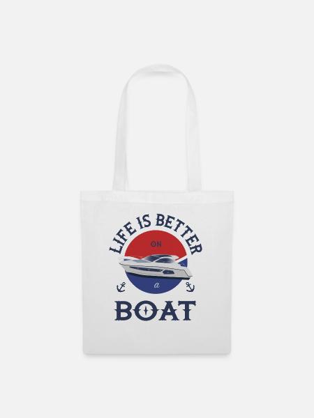 Boot Life is better - Stoffbeutel - Weiß