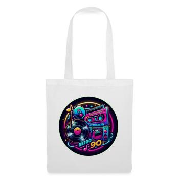 Retro 90s Logo - Stoffbeutel - Weiß - Vorne