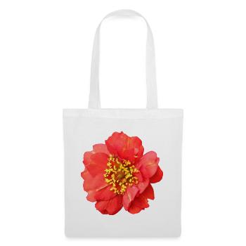 rote Blume Rose - Stoffbeutel - Weiß - Vorne