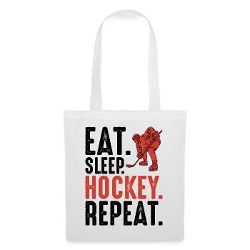 Red Hockey Player Silhouette - Tote Bag - white - Front