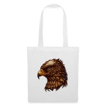 Imperial Eagle Head Cartoon Illustration - Stoffbeutel - Weiß - Vorne