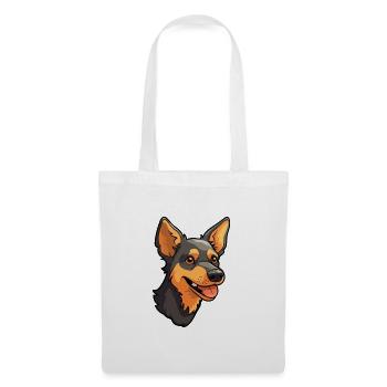 Lancashire Heeler Hunderasse Cartoon Kawaii Illustration - Stoffbeutel - Weiß - Vorne