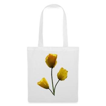Mohn gelbe Mohnblumen - Stoffbeutel - Weiß - Vorne