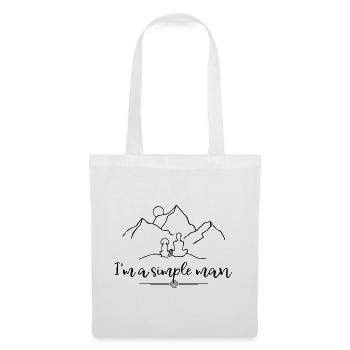 I'm a simple man - Stoffbeutel - Weiß - Vorne