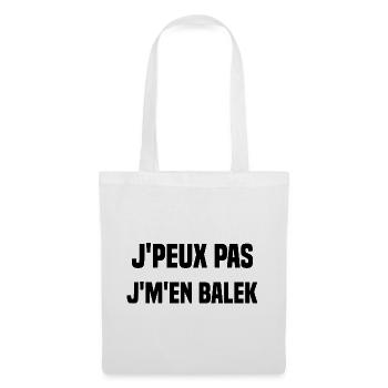 J'peux pas j'm'en balek - Sac en tissu - blanc - Devant