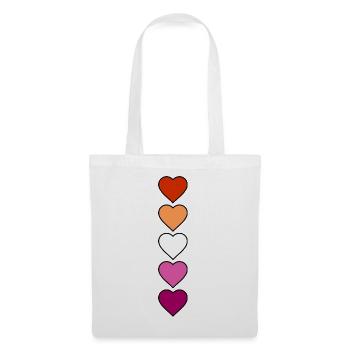 Cœurs lesbiennes lesbiennes - Sac en tissu - blanc - Devant