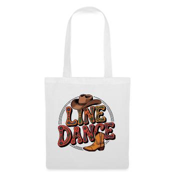 Line Dance mein Hobby - meine Passion - mein Ding - Stoffbeutel - Weiß - Vorne