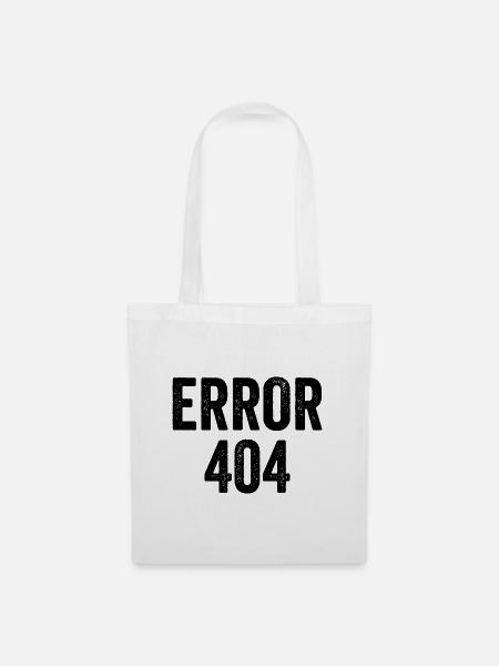 Error 404 - Stoffbeutel - Weiß