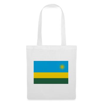 Ruanda – Flagge Sonnenaufgang blau-golden - Stoffbeutel - Weiß - Vorne