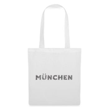 Munich Bavière Allemand Ville Hatching lettrage - Sac en tissu - blanc - Devant