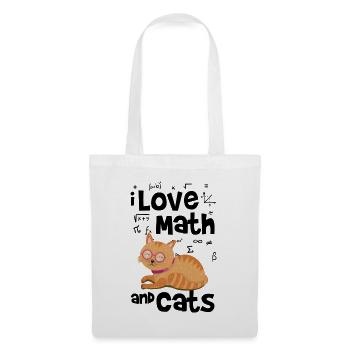 Mathe und Katzen - Stoffbeutel - Weiß - Vorne