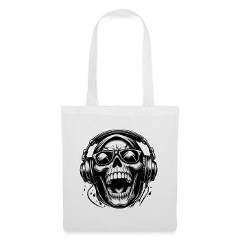 DJ Laughing Skull Headphones - Tote Bag - white - Front