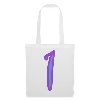 1. 1 AN. 1er ANNIVERSAIRE. ANNIVERSAIRE 1 AN - Sac en tissu - blanc - Devant