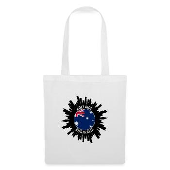 Adelaide Skyline Australien Flagge Reise Souvenir - Stoffbeutel - Weiß - Vorne