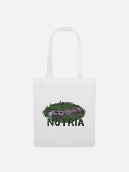 Nutria Biber Biberratte Wasserratte - Stoffbeutel - Weiß