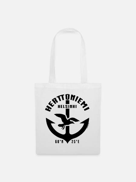 Herttoniemi Helsinki Anker Textilien und Geschenke - Stoffbeutel - Weiß