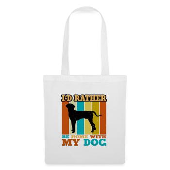 Hanover Hound Hund Lover Silhouette Vintage Sunset - Stoffbeutel - Weiß - Vorne