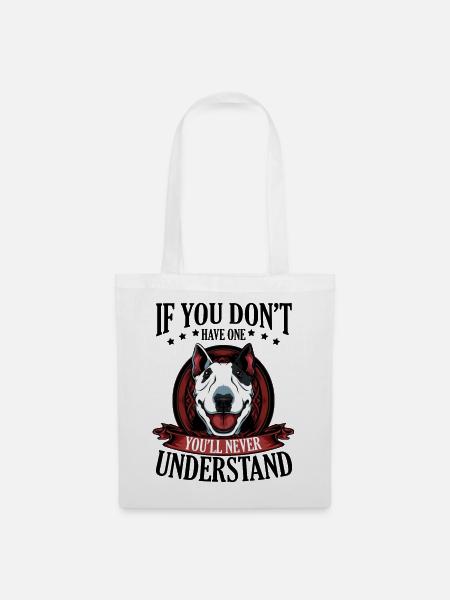 Bull Terrier - Sac en tissu - blanc
