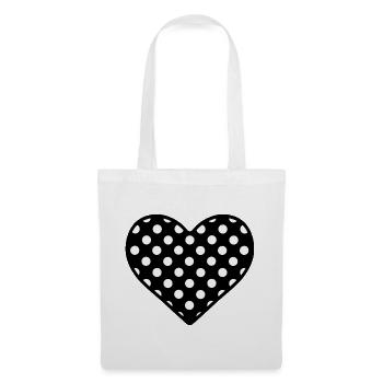 Herzilein black and white - Tote Bag - white - Front
