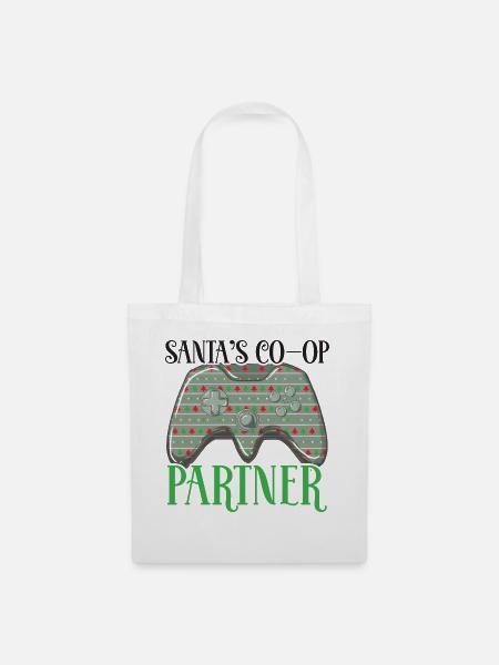 Der Co-op Partner Controller des Weihnachtsmannes - Stoffbeutel - Weiß