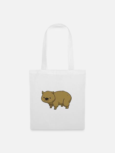 Wombat - Stoffbeutel - Weiß