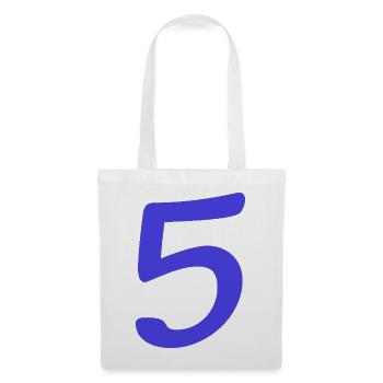 5. 5 JAHRE. 5-JÄHRIGES JUBILÄUM. 5-JÄHRIGES JUBILÄUM. 5. - Stoffbeutel - Weiß - Vorne