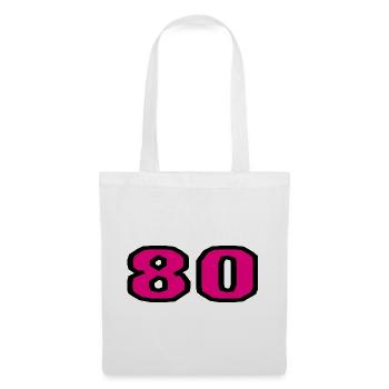 80. 80 YEARS. 80th ANNIVERSARY. 80TH BIRTHDAY. - Tote Bag - white - Front