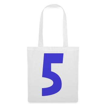 5. 5 JAHRE. 5-JÄHRIGES JUBILÄUM. 5-JÄHRIGES JUBILÄUM. 5 - Stoffbeutel - Weiß - Vorne