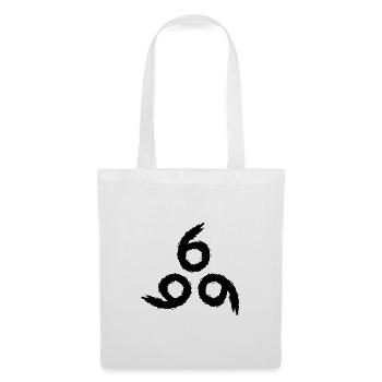 666 Satan Symbol - Stoffbeutel - Weiß - Vorne