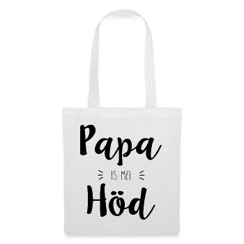 Papa is mei Höd - Stoffbeutel - Weiß - Vorne