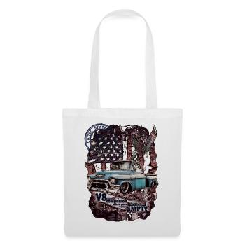 Americana V8 Truck Eagle Motif - Stoffbeutel - Weiß - Vorne