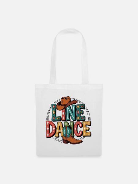 Line Dance mein Hobby - meine Passion - mein Ding - Stoffbeutel - Weiß