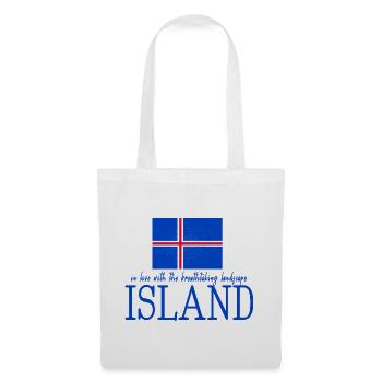Island Iceland - Stoffbeutel - Weiß - Vorne